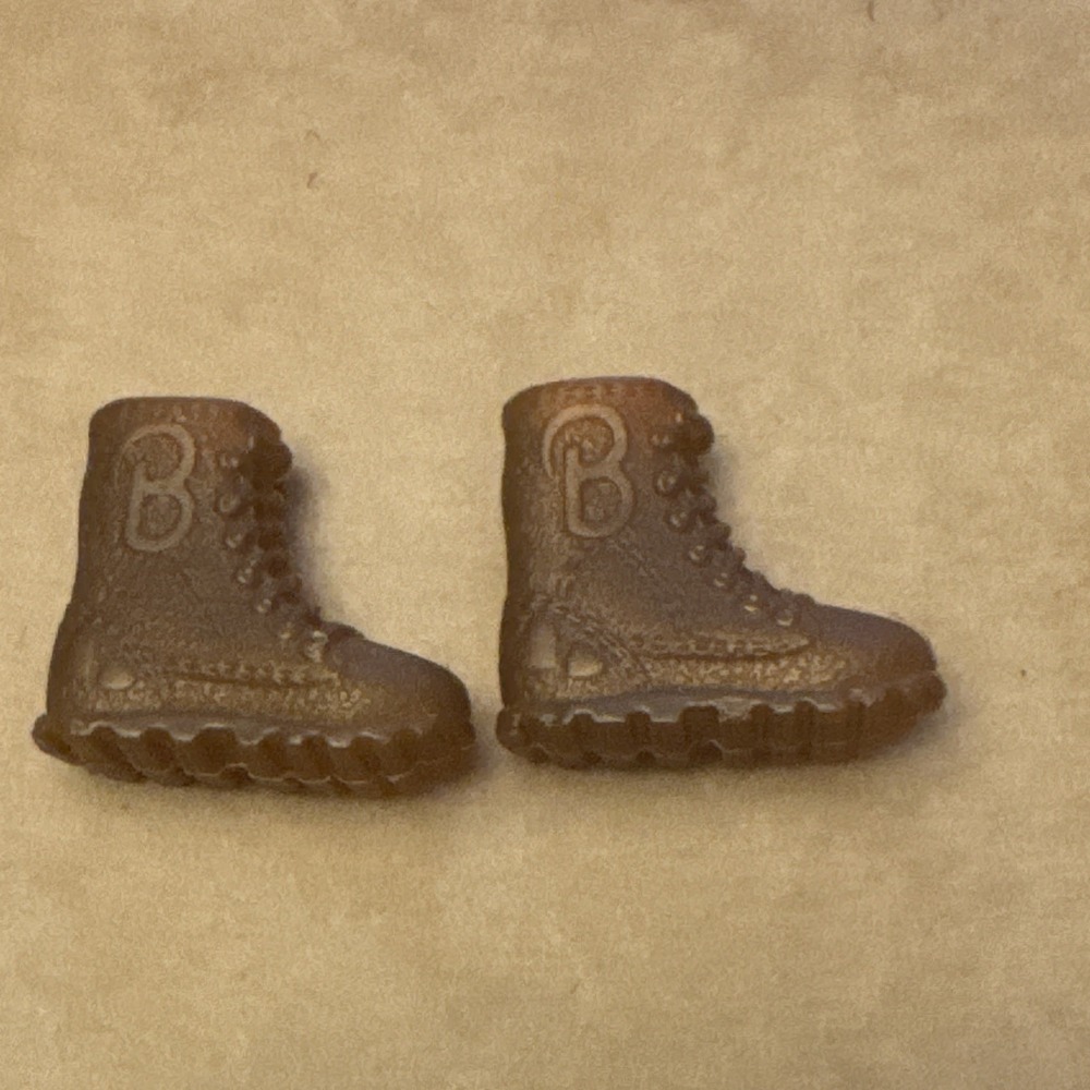 Mattel Barbie Shoes Vintage Hiking Boots Camping Brown